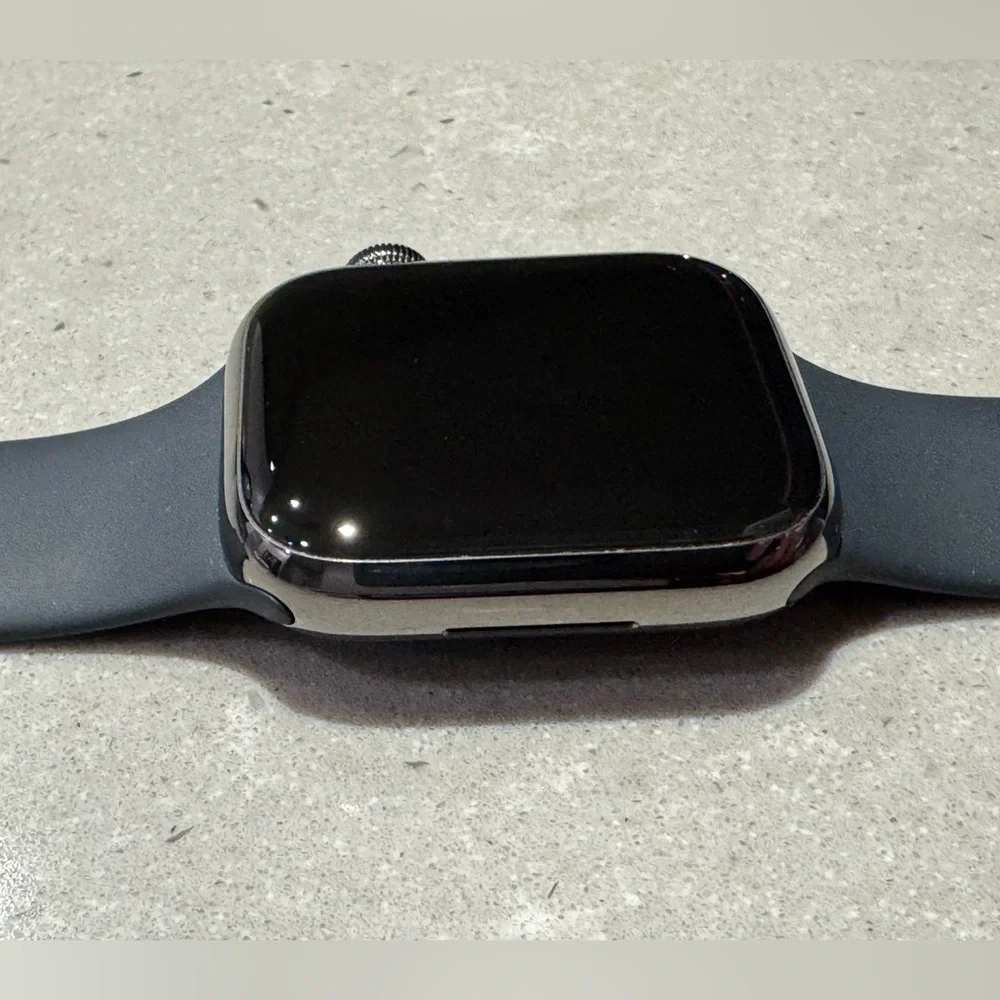 NEW, APPLE WATCH SERIES 7, STAINLESS STEEL CERAMIC CASE, SAPPHIRE CRYSTAL, 41mm